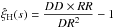 Mathematical equation: \hbox{$\hat{\xi}_{\rm H}(s)=\displaystyle\frac{DD\times RR}{DR^2}-1$}