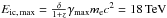 Mathematical equation: \hbox{$E_{\rm ic,\,max}=\frac{\delta}{1+z}\gamma_{\rm max}m_{\rm e}c^2=18\,{\rm TeV}$}