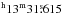 Mathematical equation: \hbox{$\rm ^h13^m31\fs615$}