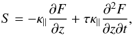 \begin{equation} S = - \kappa_{\|} \frac{\partial F}{\partial z} + \tau \kappa_{\|} \frac{\partial^2 F}{\partial z \partial t} , \label{eq-S-tele} \end{equation}