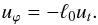 Mathematical equation: \begin{equation} u_\varphi = -\ell_0 u_t. \label{eq:up-ut} \end{equation}