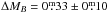 Mathematical equation: \hbox{$\Delta M_{B}=0\fm33\pm0\fm10$}