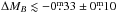 Mathematical equation: \hbox{$\Delta M_{B}\lesssim-0\fm33\pm0\fm10$}