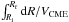 Mathematical equation: \hbox{${\int_{R_{\rm i}}^{R_{\rm f}} {\rm d}R/V_{\rm CME}}$}