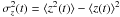 \hbox{$\sigma_z^2(t)=\langle z^2(t)\rangle-\langle z(t)\rangle^2$}