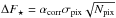 \hbox{$\Delta F_\star = \alpha_{\rm corr} \sigma_{\rm pix} \sqrt{N_{\rm pix}}$}