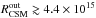 Mathematical equation: \hbox{$R_{\rm CSM}^{\rm out}\gtrsim4.4\times10^{15}$}