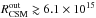 Mathematical equation: \hbox{$R_{\rm CSM}^{\rm out} \gtrsim 6.1 \times 10^{15}$}