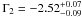 \hbox{$\Gamma_2=-2.52_{-0.09}^{+0.07}$}