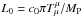 \hbox{$L_0=c_0 \pi T^\mu_\mu/M_{\rm P}$}