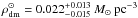 Mathematical equation: \hbox{$\rho_{\rm dm}^\odot=0.022^{+0.013}_{-0.015}~{M_\odot\rm~pc^{-3}}$}
