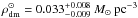 Mathematical equation: \hbox{$\rho_{\rm dm}^\odot=0.033^{+0.008}_{-0.009}~{M_\odot\rm~pc^{-3}}$}