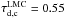 \hbox{$\tau^{\rm LMC}_{\rm d,c} = 0.55$}