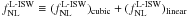 \hbox{$f_{\rm NL}^{\rm L{\text -}ISW}\equiv (f_{\rm NL}^{\rm L{\text -}ISW})_{\rm cubic}+ (f_{\rm NL}^{\rm L{\text -}ISW})_{\rm linear}$}