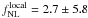 \hbox{$f_{\rm NL}^{\rm local}=2.7\pm5.8$}