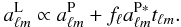 \appendix \setcounter{section}{1} \begin{equation} a_{\ell m}^{\rm L} \propto a_{\ell m}^{\rm P}+f_\ell a_{\ell m}^{\rm P *} t_{\ell m}. \end{equation}