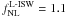 \hbox{$f_{\rm NL}^{\rm L{\text -}ISW} =1.1$}