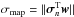 Mathematical equation: \hbox{$\sigma_{{\rm map}} = \Vert \sigmab^{\rm T}_{n} \wb \Vert$}