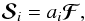 Mathematical equation: \begin{equation} \label{eq:point} \Smatb_i = a_i \Fmatb, \end{equation}