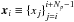 Mathematical equation: \hbox{$\xb_i \equiv \{ x_j \}_{j=i}^{i+N_p-1} $}