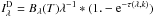 Mathematical equation: \hbox{$I^{\rm D}_\lambda = B_\lambda(T)\lambda^{-1} * (1.-{\rm e}^{-\tau(\lambda,k)})$}
