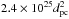 Mathematical equation: \hbox{$2.4 \times 10^{25}d_{\rm pc}^2$}