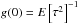 Mathematical equation: \hbox{$g(0)=E\left[\tau^2\right]^{-1}$}