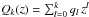 Mathematical equation: \hbox{$Q_k(z)=\sum_{l=0}^k q_l\, z^l$}