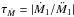 Mathematical equation: \hbox{$\tau_{\dot{M}}=|\dot{M}_{1}/\ddot{M}_{1}|$}