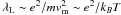 Mathematical equation: \hbox{$\lambda_{\rm L}\sim e^2/m v_{\rm m}^2\sim e^2/k_B T$}