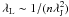 Mathematical equation: \hbox{$\lambda_{\rm L}\sim 1/(n\lambda_{\rm J}^2)$}