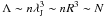 Mathematical equation: \hbox{$\Lambda\sim n\lambda_{\rm J}^3\sim nR^3\sim N$}