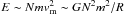 Mathematical equation: \hbox{$E\sim Nmv_{\rm m}^2\sim GN^2m^2/R$}