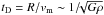 Mathematical equation: \hbox{$t_{\rm D}=R/v_{\rm m}\sim 1/\!\!\sqrt{G\rho}$}