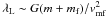 Mathematical equation: \hbox{$\lambda_{\rm L}\sim G(m+m_{\rm f})/v_{\rm mf}^2$}