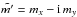 Mathematical equation: \hbox{$\tilde{m'} = m_x - {\rm i}\, m_y $}
