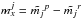 Mathematical equation: \hbox{$m^j_x = \tilde{m_j}^p - \tilde{m_j}^r$}
