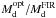 Mathematical equation: \hbox{$M_{\text{d}}^{\text{opt}}/M_{\text{d}}^{\text{FIR}}$}