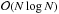 Mathematical equation: \hbox{${\cal O}(N\log N)$}