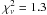 Mathematical equation: \hbox{$\chi^{2}_{\nu}=1.3$}