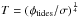 Mathematical equation: \hbox{$T=(\phi_{\textrm{tides}}/\sigma)^\frac{1}{4}$}