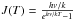 Mathematical equation: \hbox{$J(T) = \frac{h \nu/k}{e^{h\nu/kT}-1}$}