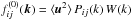 Mathematical equation: \hbox{$f_{ij}^{(0)}({\bm k})= \langle {\bm u}^2 \rangle \, P_{ij}(k) \, W(k)$}