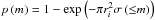 \hbox{$p\left(m\right)=1-\exp\left(-\pi r_{i}^{2}\sigma\left({\le}m \right) \right)$}
