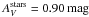 \hbox{$A^{\mathrm{stars}}_{V}=0.90\,\mathrm{mag}$}