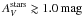 \hbox{$A^{\mathrm{stars}}_{V}\gtrsim1.0\,\mathrm{mag}$}