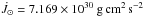 Mathematical equation: \hbox{$\dot{J}_{\odot} = 7.169 \times 10^{30} ~\mathrm{g\,cm^2\,s^{-2}}$}