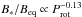 Mathematical equation: \hbox{$B_*/B_{\rm eq} \propto P_{\rm rot}^{-0.13}$}