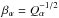 \hbox{$\beta_\alpha=Q_\alpha^{-1/2}$}