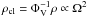 Mathematical equation: \hbox{$\rho_{\rm cl} = \Phi_{\rm V}^{-1} \rho \propto \Omega^2$}